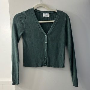 Old Navy Long-Sleeve Cropped Rib-Knit Cardigan Sweater for Women